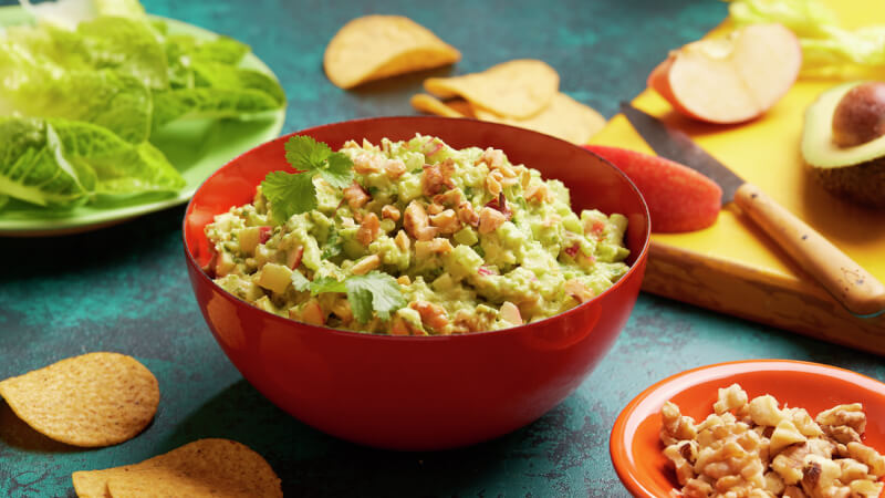 Crunchy Waldorf Guacamole