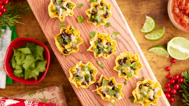 Tortilla Bowls with Black Beans and Corn