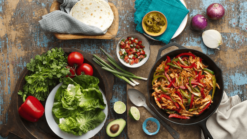 bbq chicken fajitas