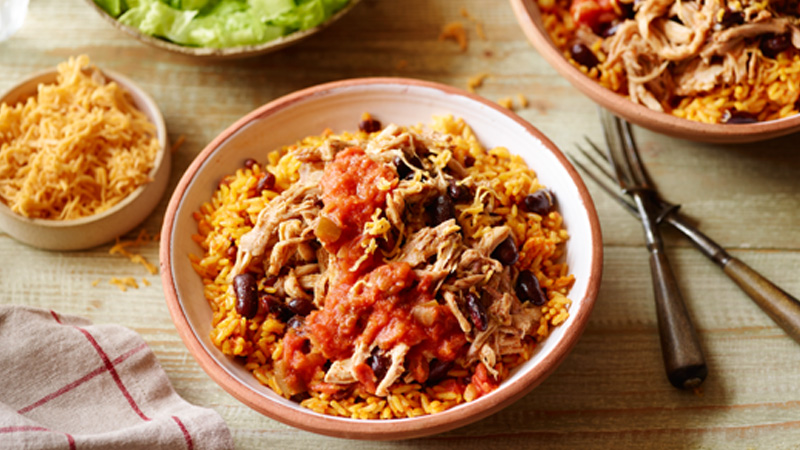 Slow Cooker Pork Burrito Bowls 