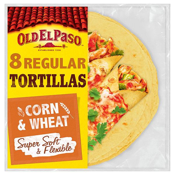 pack of Old El Paso's 8 corn & wheat regular tortillas (326g)