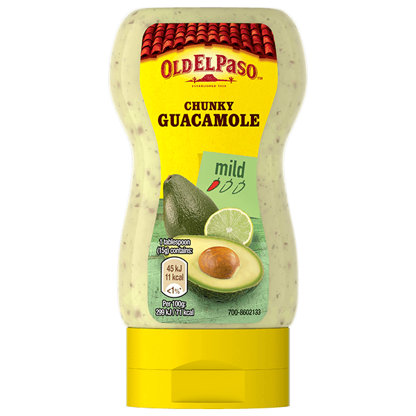 squeezy bottle of Old El Paso's chunky guacamole (240g)