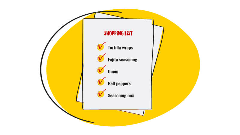 Write a shopping list