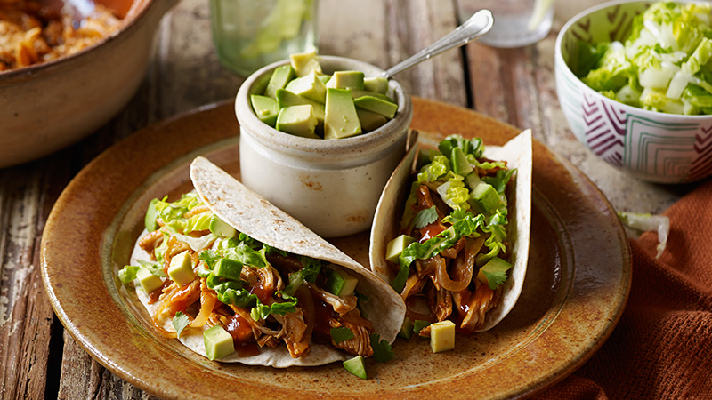 chicken tinga soft tacos